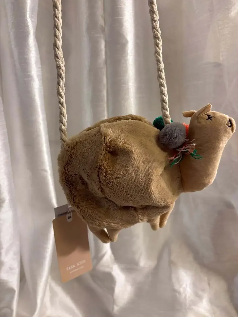 Zara Kids Plush Camel Crossbody Bag and ZoShop Red Fish Coin Purse Bundle